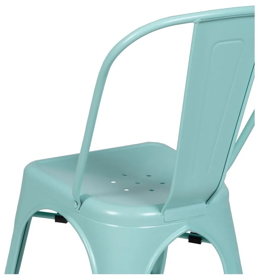 Tyrkysové kovové jedálenské stoličky v súprave 2 ks – Ixia