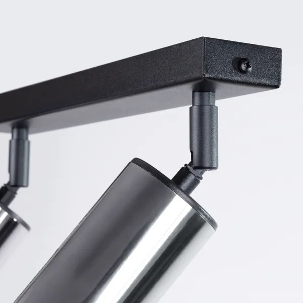 Sollux SL.1367 - Bodové svietidlo WINX 2xGU10/10W/230V čierna/chróm