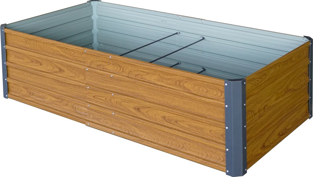 Vyvýšený záhradný záhon BestBerg VZ-800RW / 800 l / 180 x 90 x 47 cm / dekor dreva