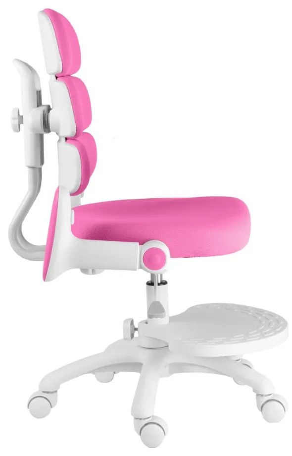 Detská rastúca stolička Neoseat KIDDY THREE — látka, tmavo ružová