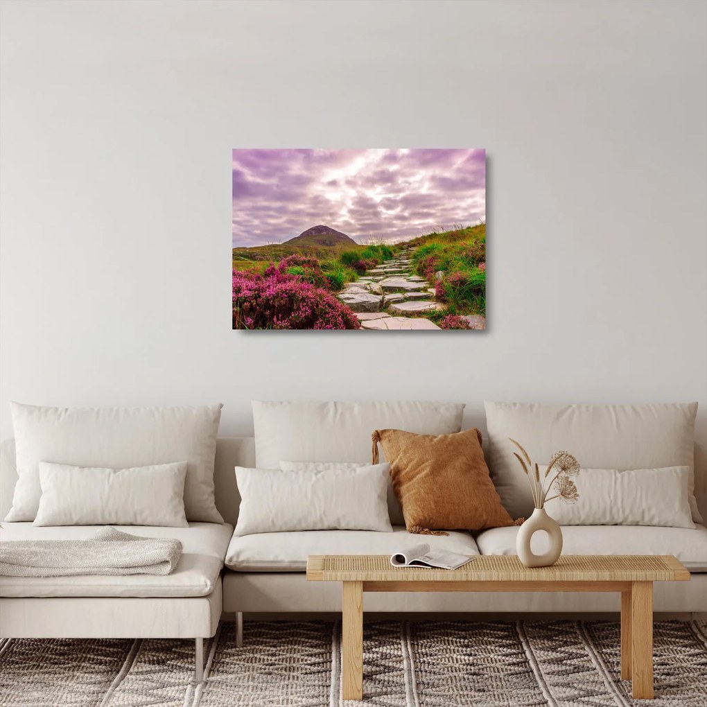 Sklenený obraz krajiny (70x50 cm)