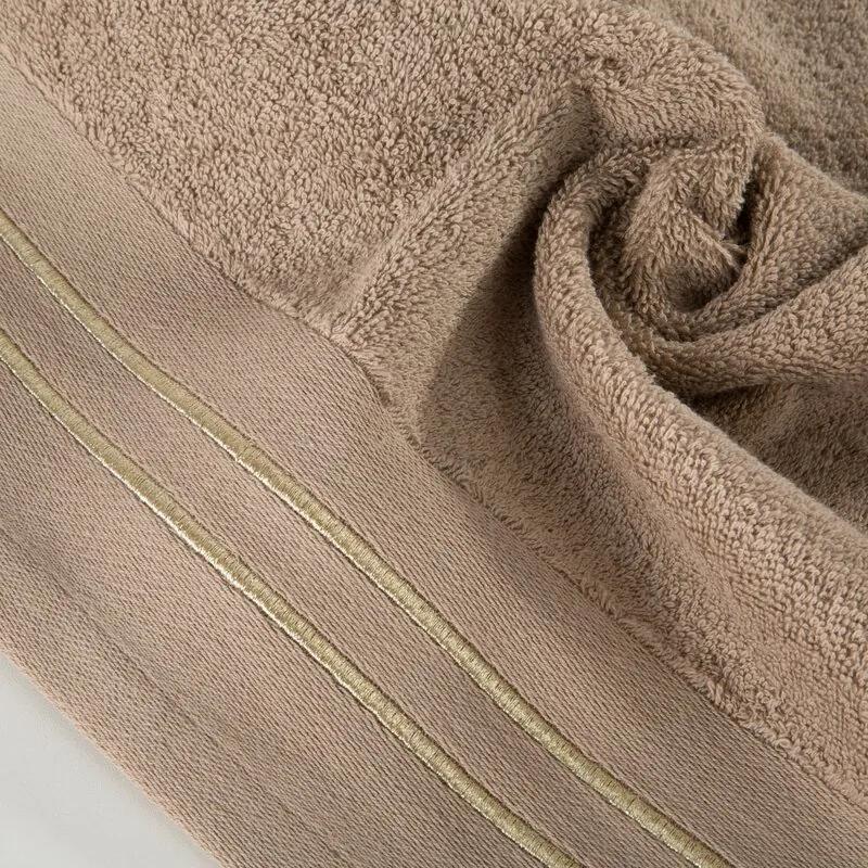 Dekorstudio Bavlnený uterák OLIVIA so zlatou výšivkou - béžový Rozmer uteráku: 70x140cm