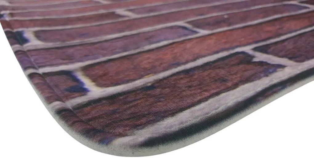 Protišmyková 3D predložka Tehly, 60x180, fialová, chodba / predsieň, Apextextil