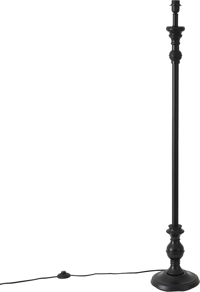Klasická stojaca lampa čierna bez tienidla - Classico