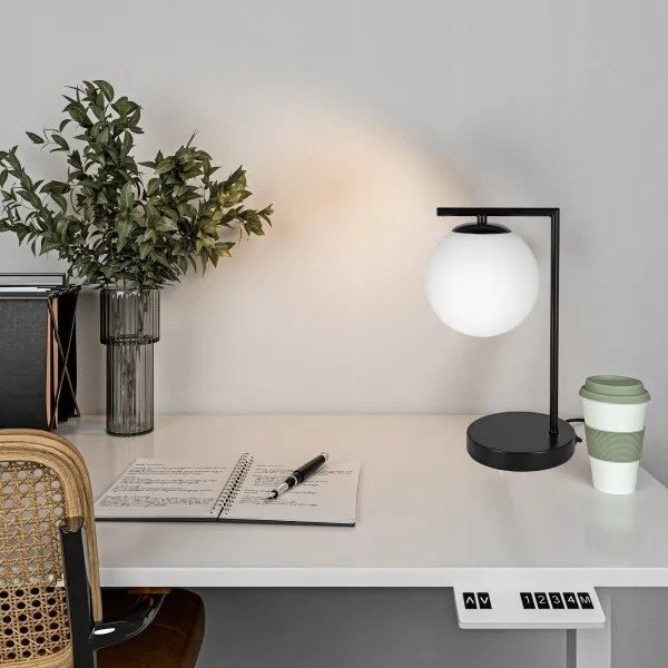 Stolová lampa 1xE27/40W/230V čierna/biela