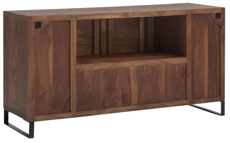 furniture-nabytek.cz - Masívna skrinka do kúpeľne Sydney Dark II z akáciového dreva, lakovaná, hnedá