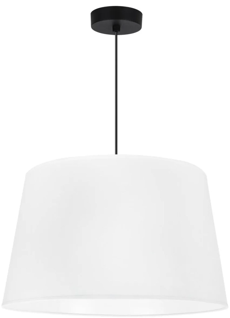 Závesné svietidlo Gaja, 1x biele textilné tienidlo, (fi 44cm), b