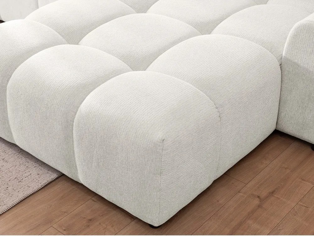 Biela rohová pohovka (pravý roh/s leňoškou) Albane – Ropez