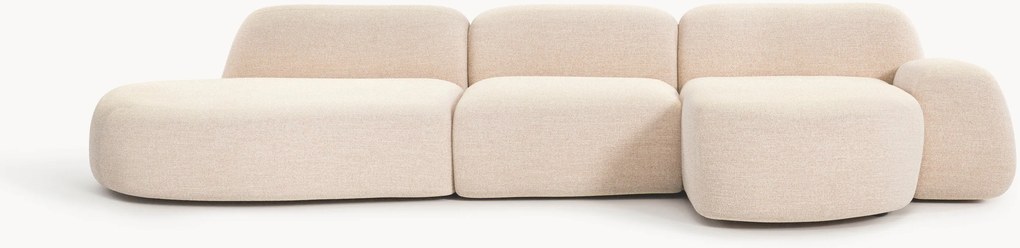 Modulárna buklé rohová pohovka Wolke (4-miestna)