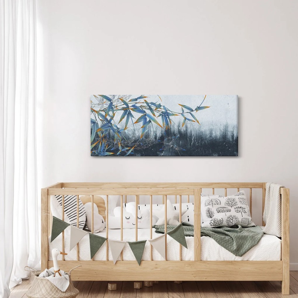 Obraz - Bambus na stene (120x50 cm)