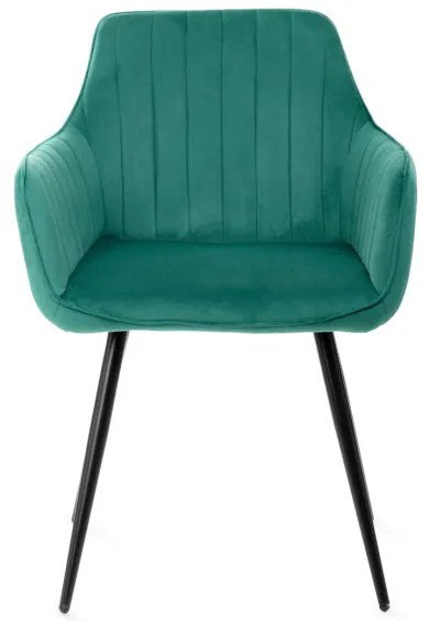 Jedálenská stolička ANDRE zamatová zelená ALL 847306
