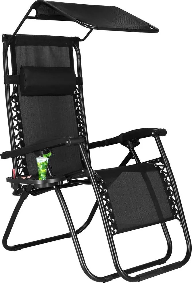 Záhradné lehátko so strieškou SPRINGOS GC0003