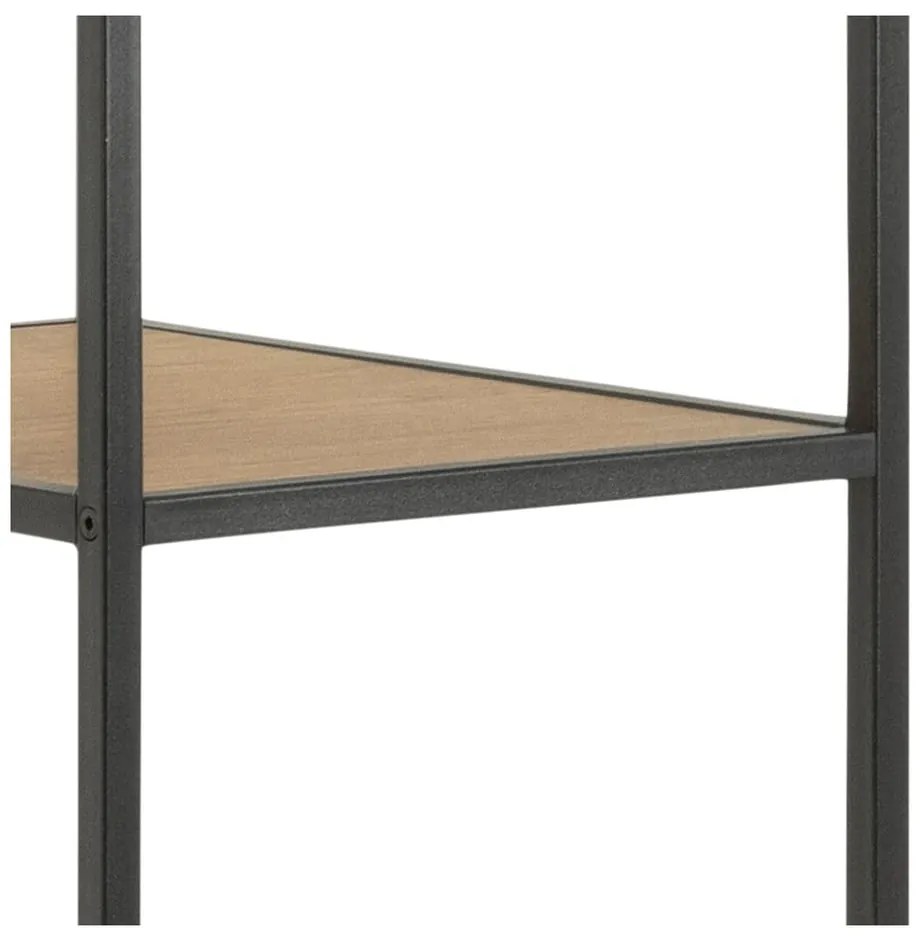 Otvorená šatníková skriňa v dekore duba v čierno-prírodnej farbe 77x165 cm Seaford – Actona