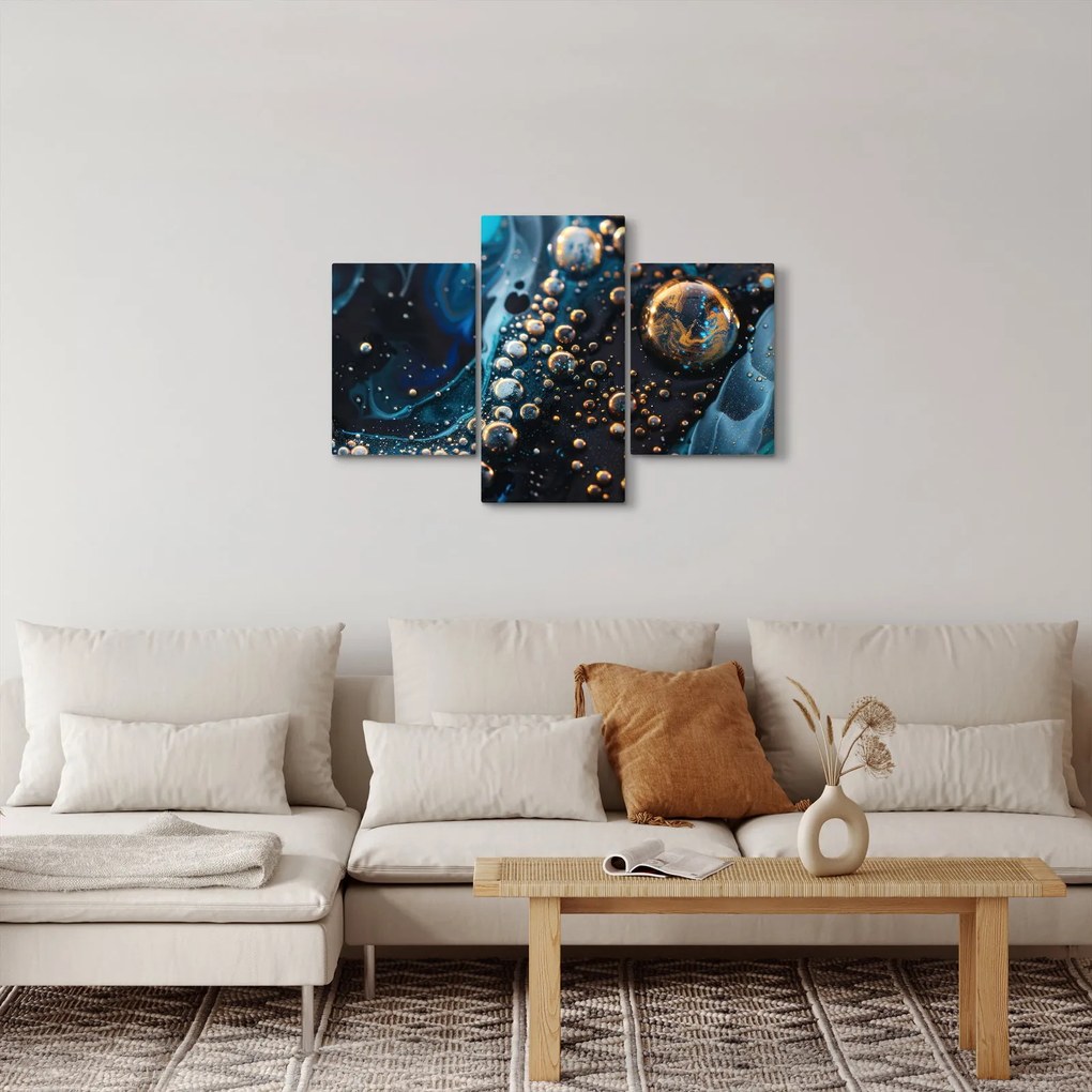 Obraz - Atramentové kvapky (90x60 cm)