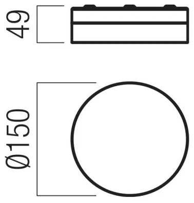 Redo 01-3725 - LED Stropné svietidlo FRISBI LED/8W/230V IP44 chróm