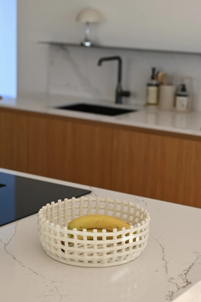 Ferm Living Keramický kôš Centrepiece Off White