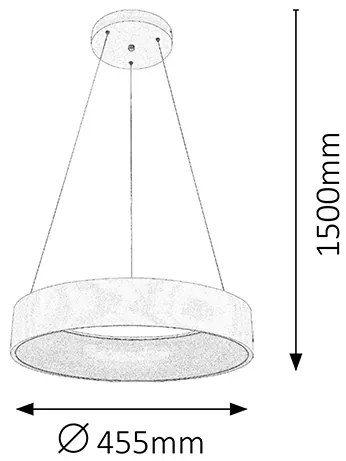 Rabalux 2509 ADELINE závesné svietidlo LED 26W=1500lm 4000K
