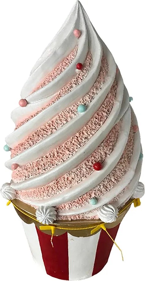 Veľká dekorácia v tvare košíčka cupcakes Clayre & Eef – Ø 41*75 cm
