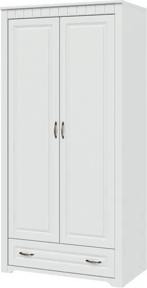 Šatníková skriňa 2-dverová Atik, biela