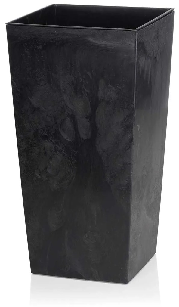 Súprava 3 kvetináčov PORTO čierny betón