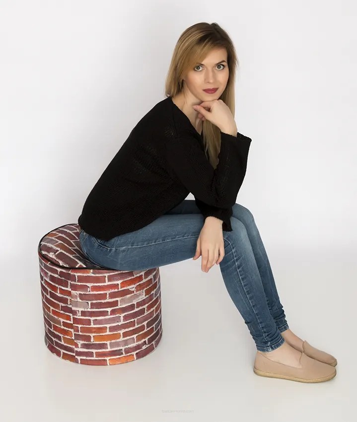 Dizajnová Taburetka Tehla