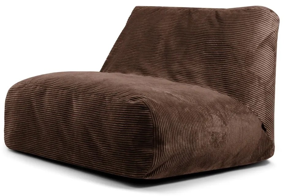 Tmavohnedý menčestrový sedací vak Sofa Tube – SLOWDOWN