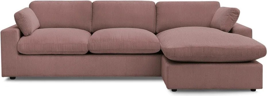 Ružová menčestrová rohová pohovka Belair – Bobochic Paris