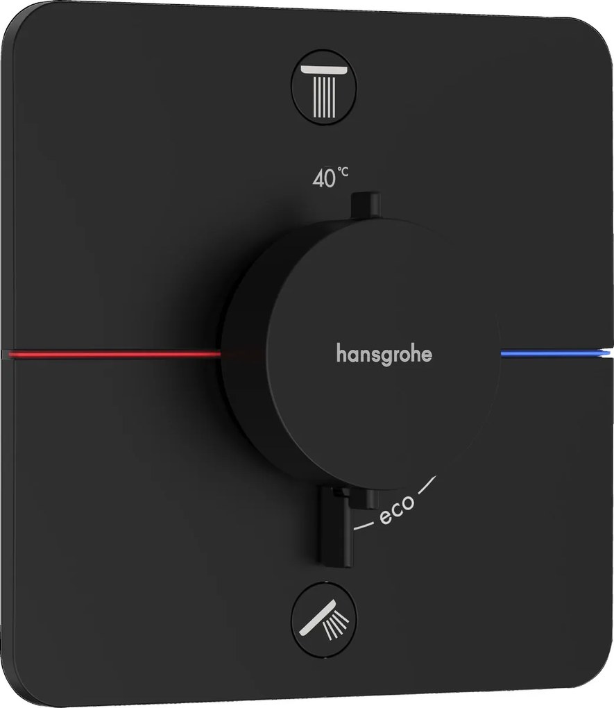 Hansgrohe ShowerSelect Comfort Q, termostat pod omietku pre 2 spotrebiče, čierna matná, HAN-15583670