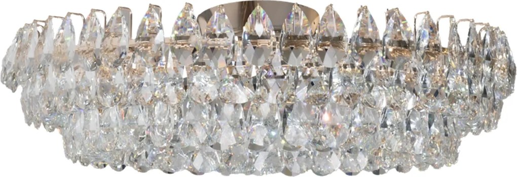 Dekoratívny stropné svietidlo 3-úrovňový s lesklým akcentom, plesová sála Barletta