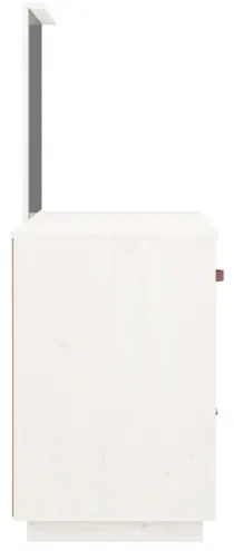 vidaXL Toaletný stolík biely 95x50x134 cm masívne borovicové drevo-