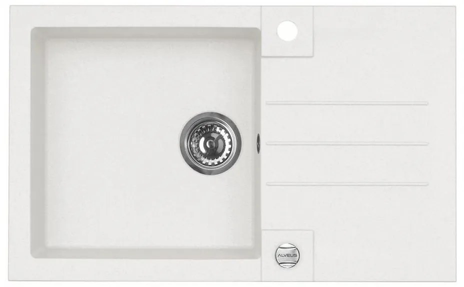 ALVEUS 1090944 - Kuchynský drez ROCK 78x48 cm granit/biela