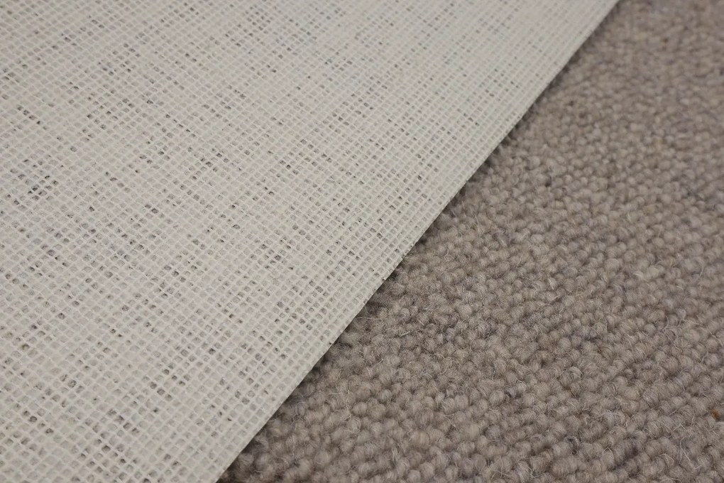 Avanti, Koberec metráž Alfawool 40 šedý, na mieru, šíře 4m,5m, šedá, ab (mriežka), obývacia izba