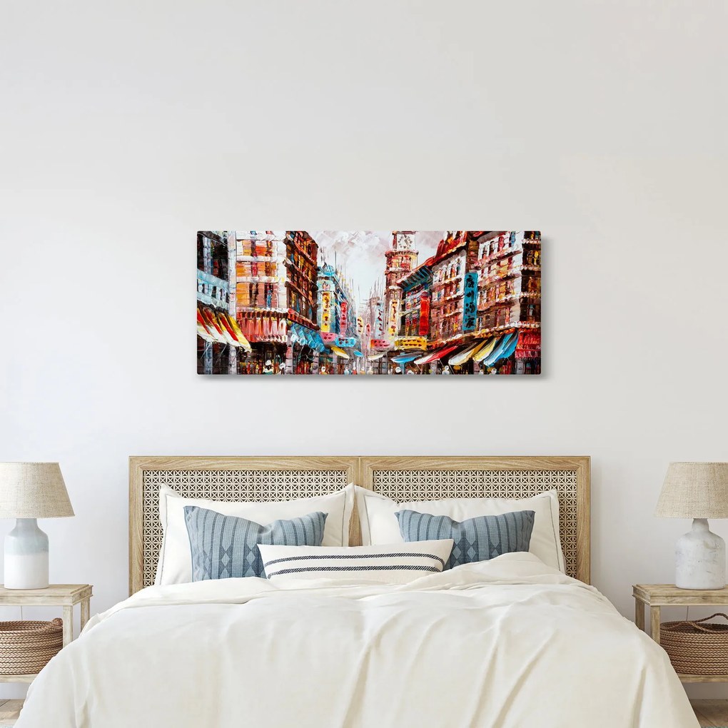 Obrázok - Hong Kong, olejomaľba (120x50 cm)