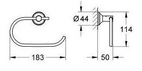 GROHE Essentials Authentic držiak toaletného papiera, chróm, 40657001