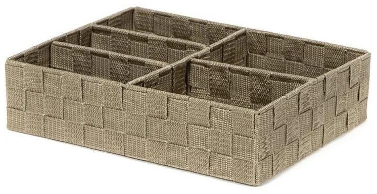 Organizér Compactor TEX 32 x 25 x 8 cm, 5 dielov, svetlo hnedá