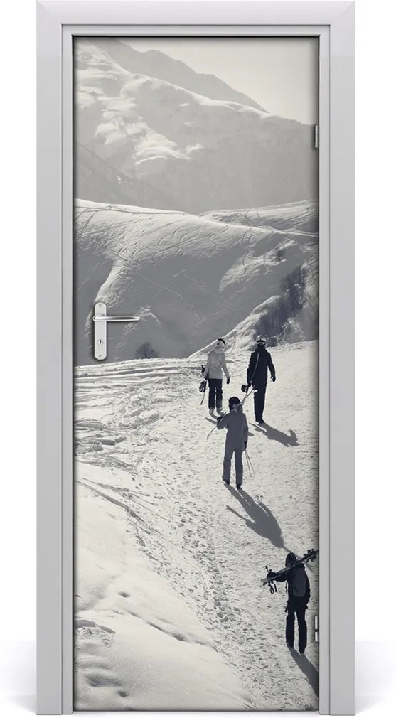 Fototapeta na dvere  ľudia lyžiarov