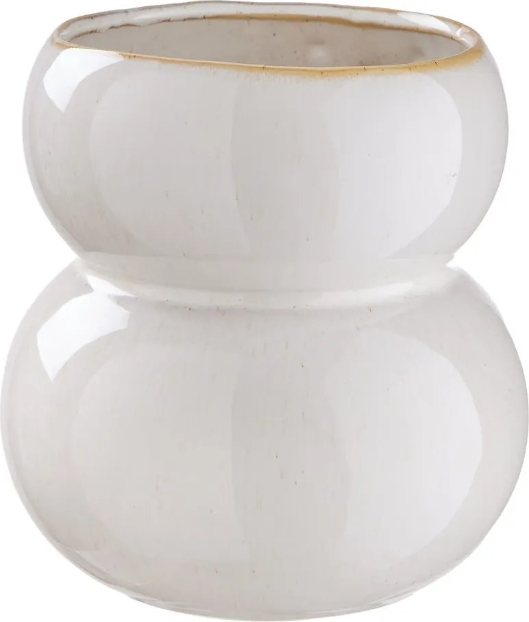 SNOWMAN Váza 16 cm - biela