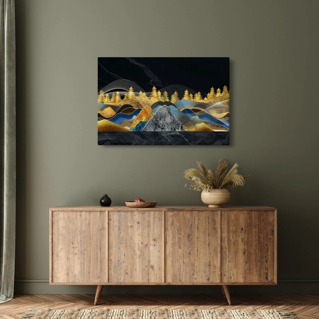 Obraz - Zlaté hory (90x60 cm)