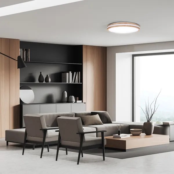 Solight WO8007 - LED Stm. svietidlo WOODY LED/48W/230V 3000-6500K pr. 38 cm + DO