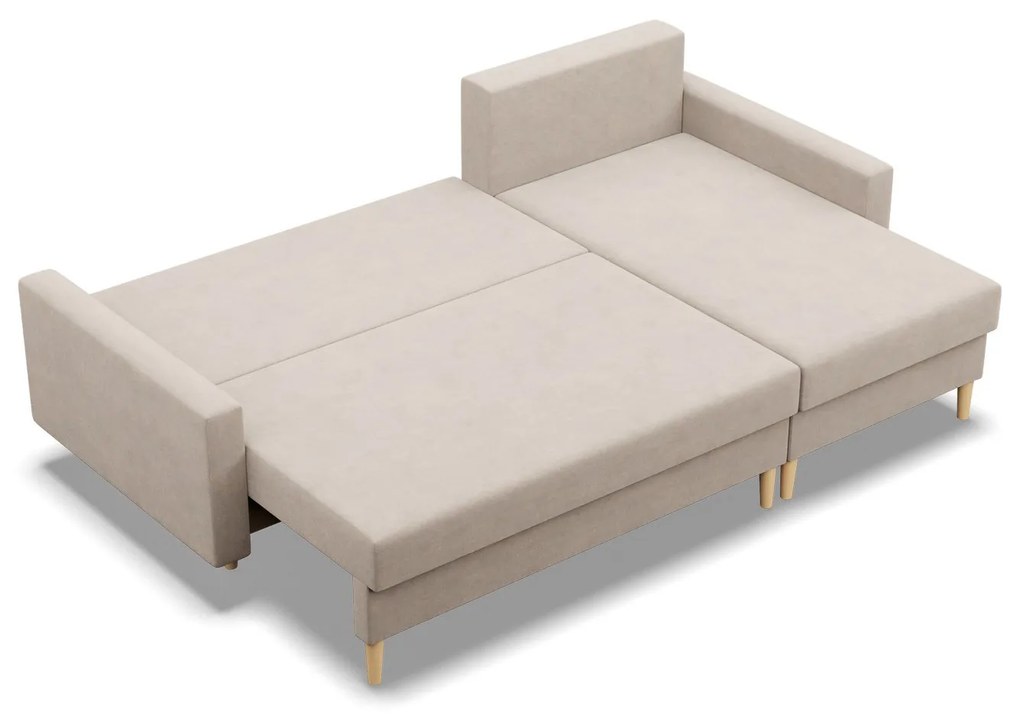Rohová rozkladacia sedacia súprava ETNA Pravá Béžová