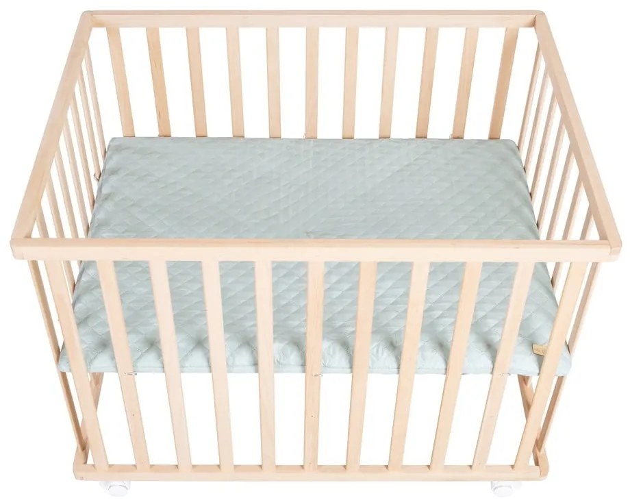 Detská ohrádka s nastaviteľnou výškou/na kolieskach 75x100 cm v prírodnej farbe Style – Roba