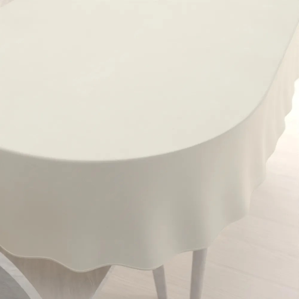 Biante Teflónový oválny obrus TF-051 Smotanový 50x100 cm