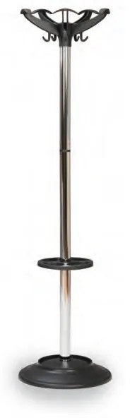 Antares Kovový stojanový vešiak s plastovými háčikmi