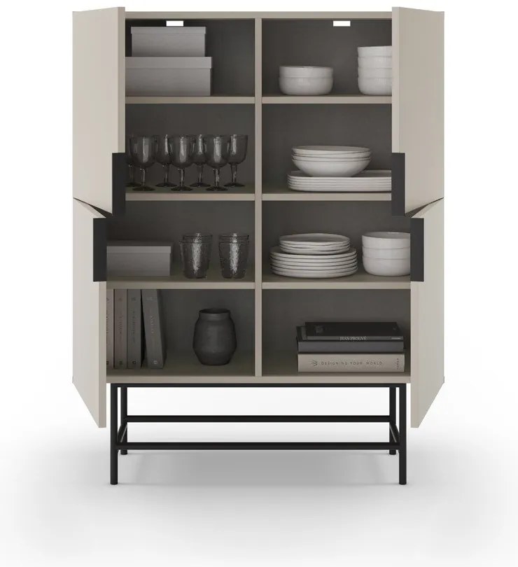 Krémová skrinka 100x128 cm Eldia – Marckeric