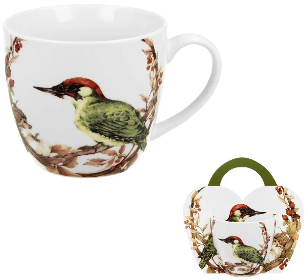 Porcelánový hrnček Woodpecker 460 ml