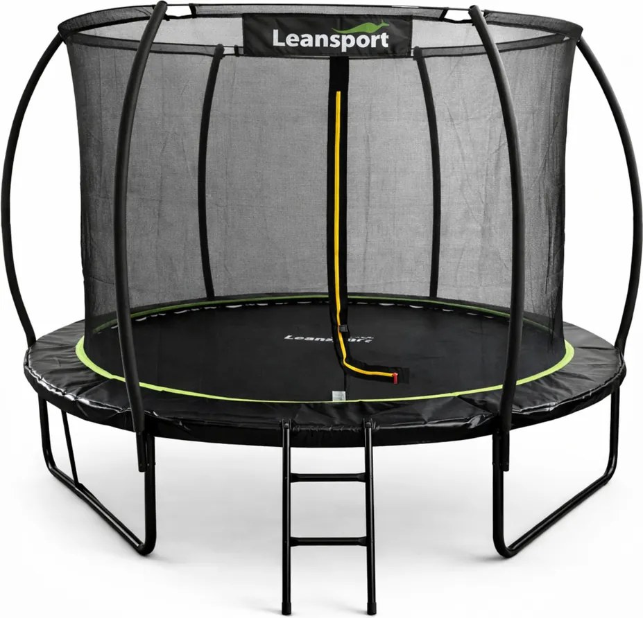 LEAN Sport Záhradná trampolína LEAN s vnútornou sieťou, čierno-zelená, 252 cm, 8 ft