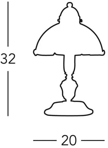 Kolarz 731.73.17 - Stolná lampa NONNA 1xE14/60W/230V modrá