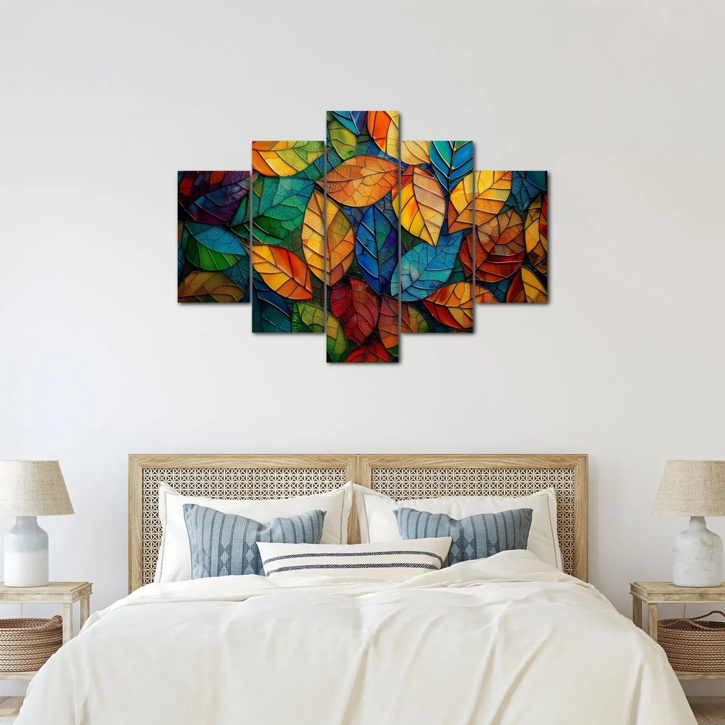 Obraz - Mozaika z listov (150x105 cm)