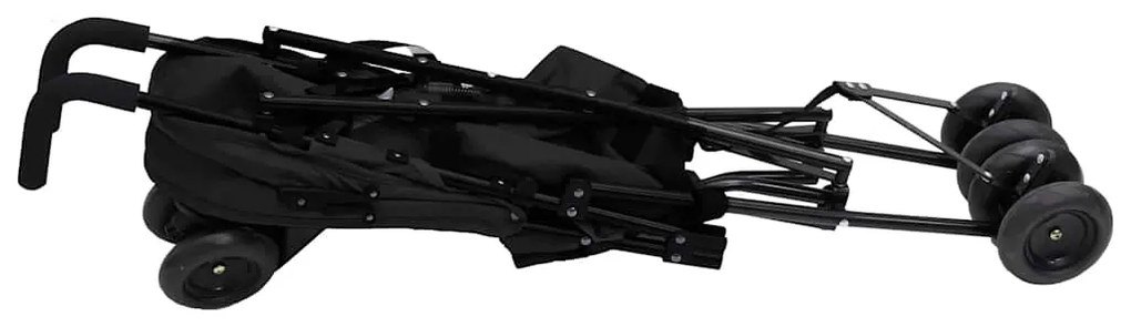 Detská kárička antracitová a čierna oceľ