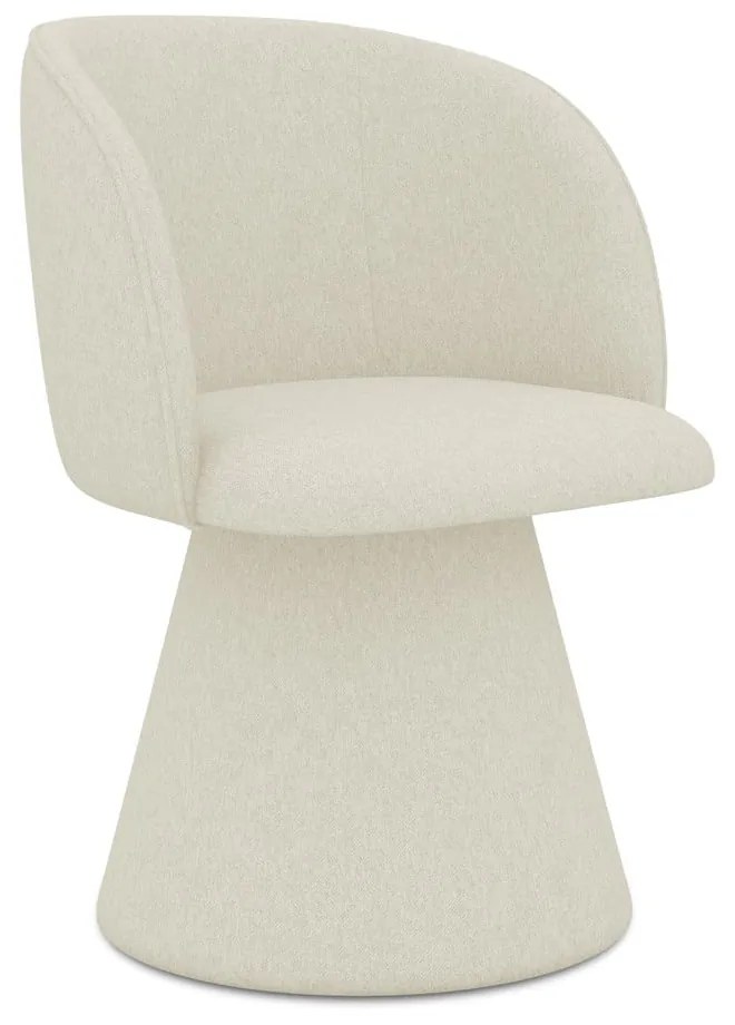 Krémovobiele čalúnené jedálenské kreslo Maia – Makamii